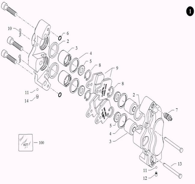 #3 - RR-I25x4 (KZ Rear) Caliper Piston 25x22 INOX