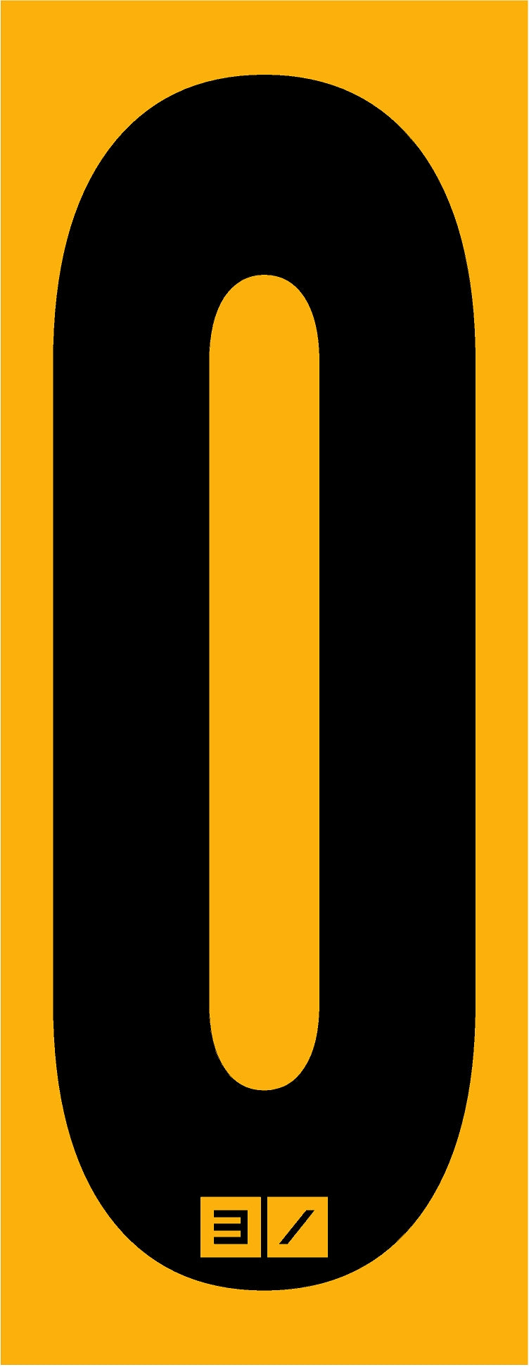NUMBERS - 3/10 Black on Yellow