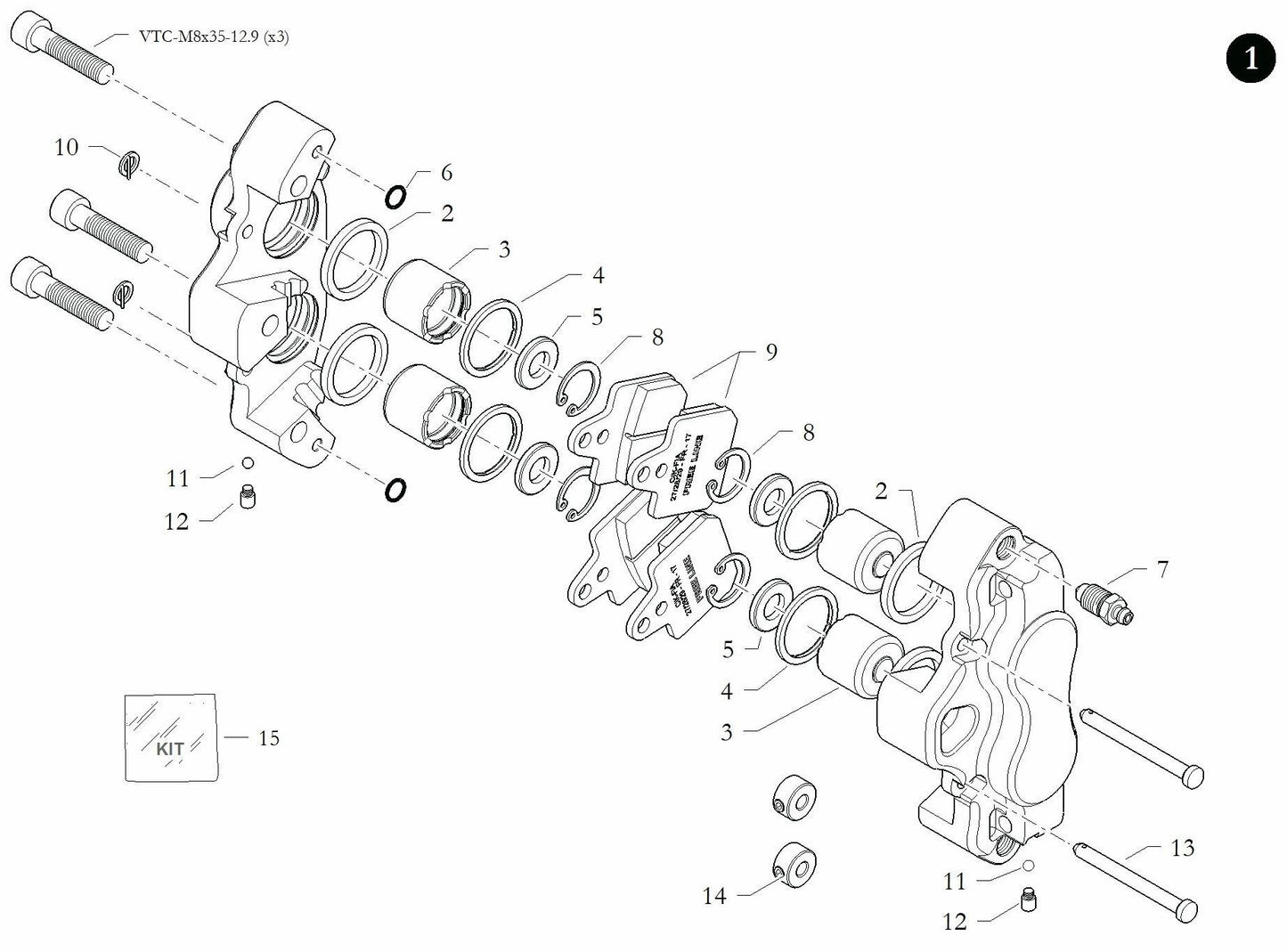 KZ Brake Caliper Assembly