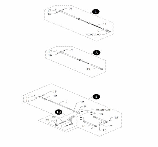 CompKart Brake Cable Rod Assembly (Variable Lengths)