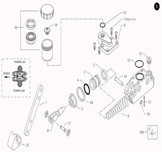 #19 - 22SRR Master Cylinder Fluid Tank Screw