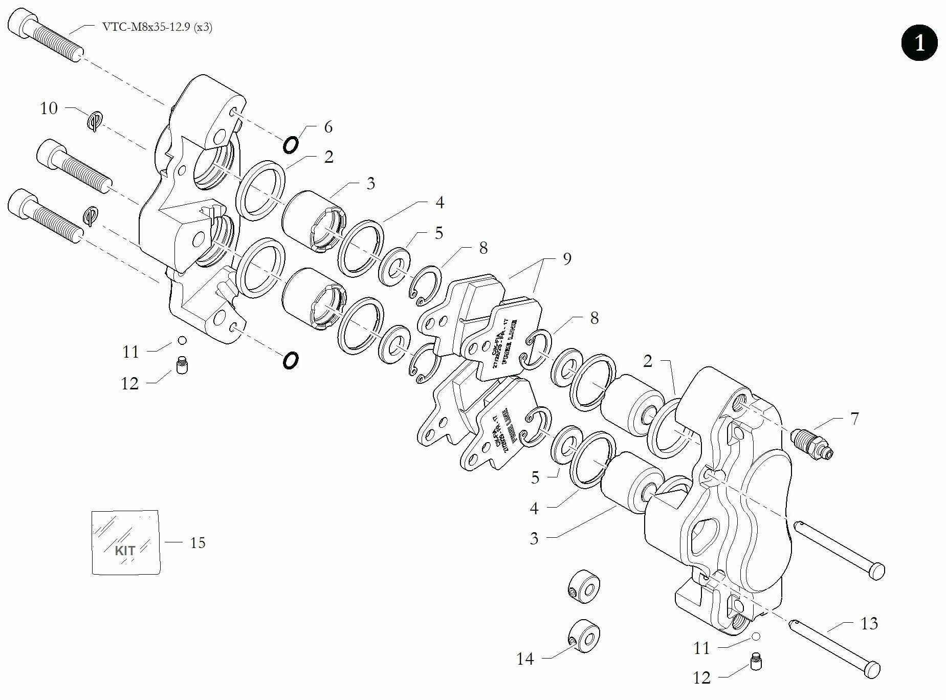 KZ Brake Caliper Assembly
